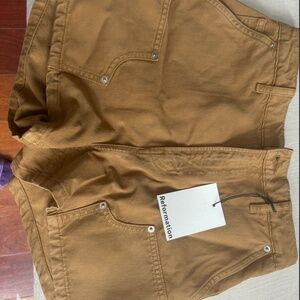 Reformation Blake High Rise 3” Utility Jean Shorts Size 28